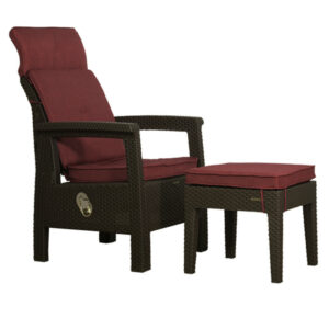 KURSI SOFA SANTAI PLASTIK NAPOLLY TIPE RECNA + PUFF