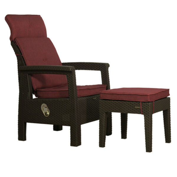 KURSI SOFA SANTAI PLASTIK NAPOLLY TIPE RECNA + PUFF